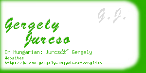 gergely jurcso business card